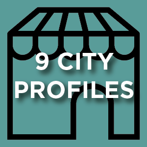 9 city profiles. store icon